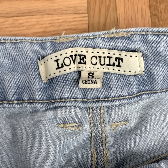 Wide Leg Cargo Jeans - LOVE CULT - Light Wash - Women’s Small (4) - NWOT - Picture 3 of 11